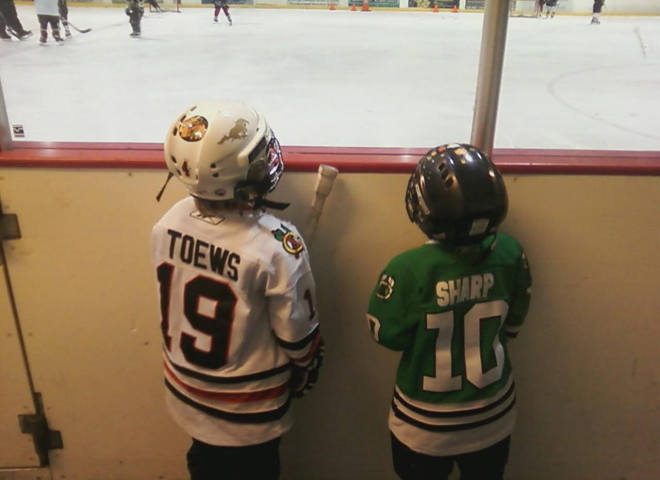 Young Aidan at the rink